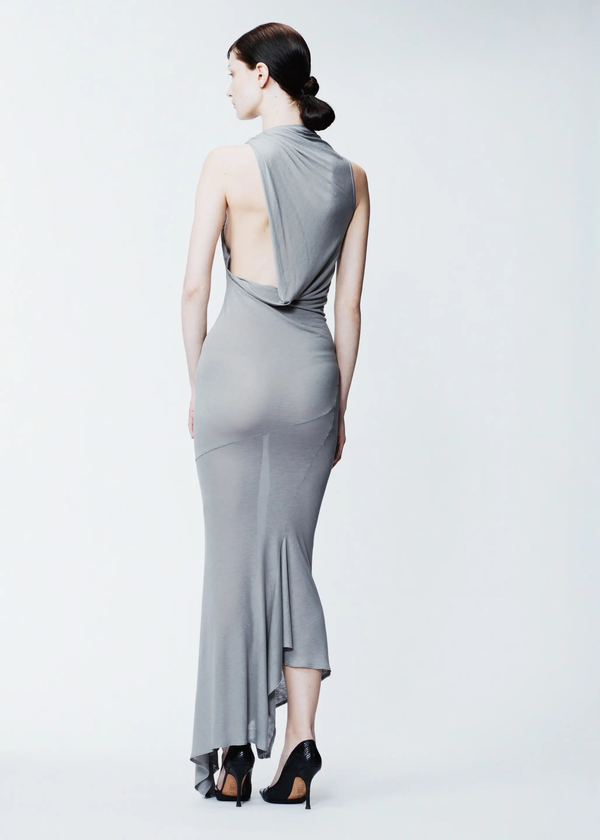 TWIST DRESS IN GREY