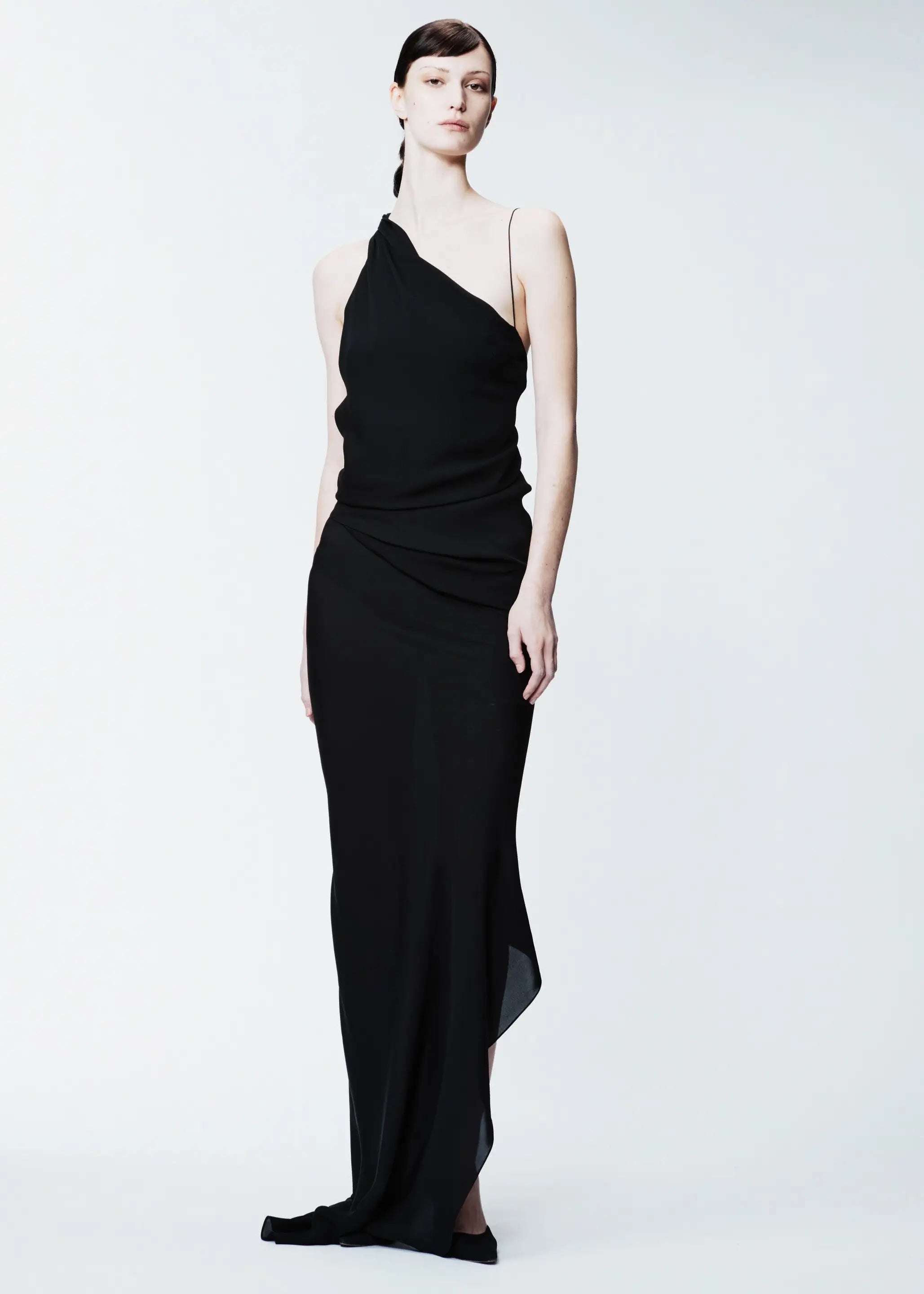 DOUBLE STRAP MAXI DRESS IN BLACK