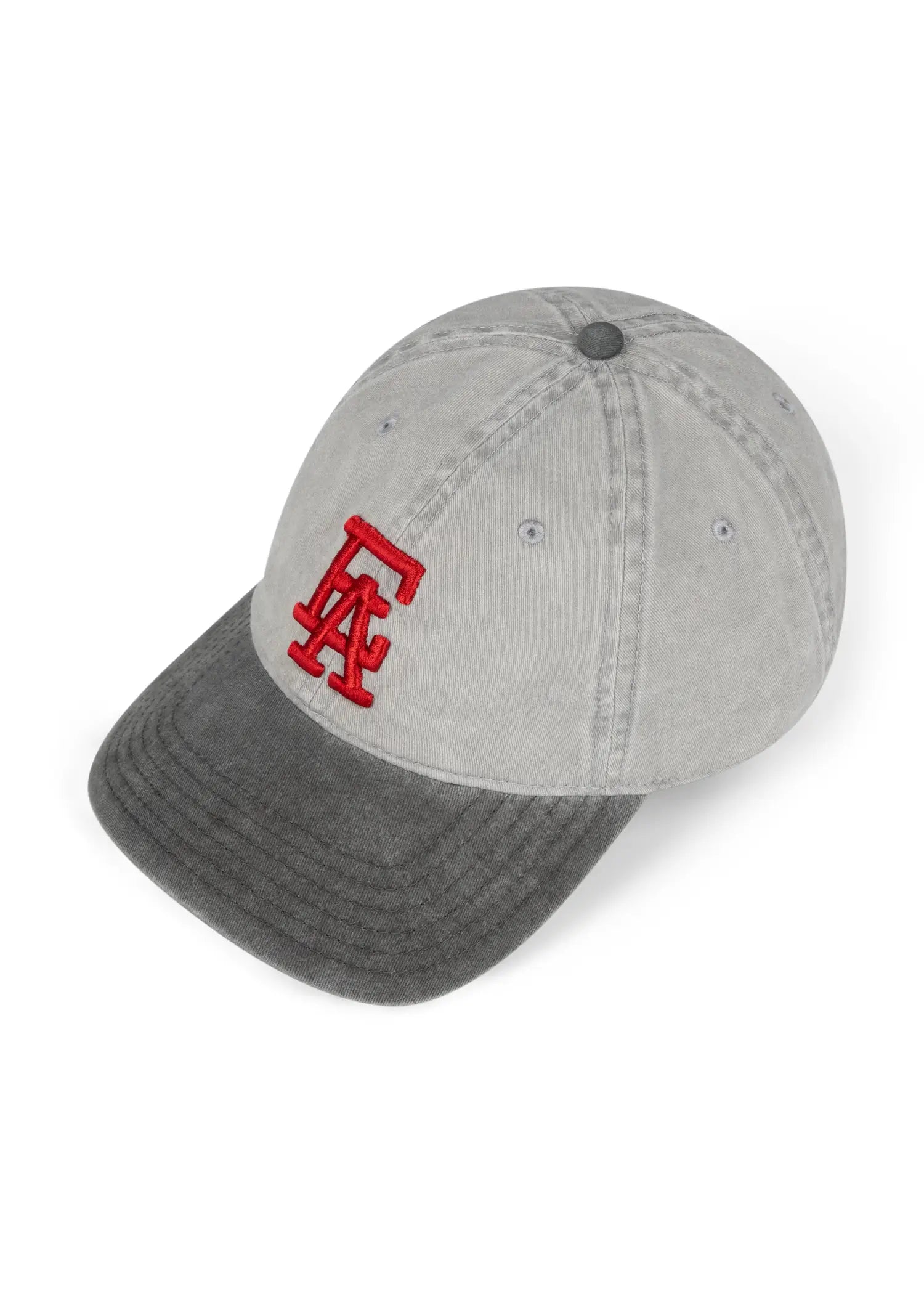 AE Logo Embroidered Cap in Grey Red Aaron Esh – AARON ESH